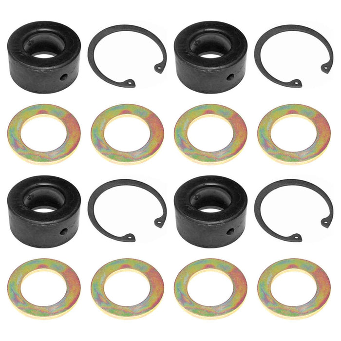Johnny Joint Rebuild Kit, Narrow, 2 in., 4-pack, Incl. 4 Bushings, 8 Side Washers, 4 Snap Rings