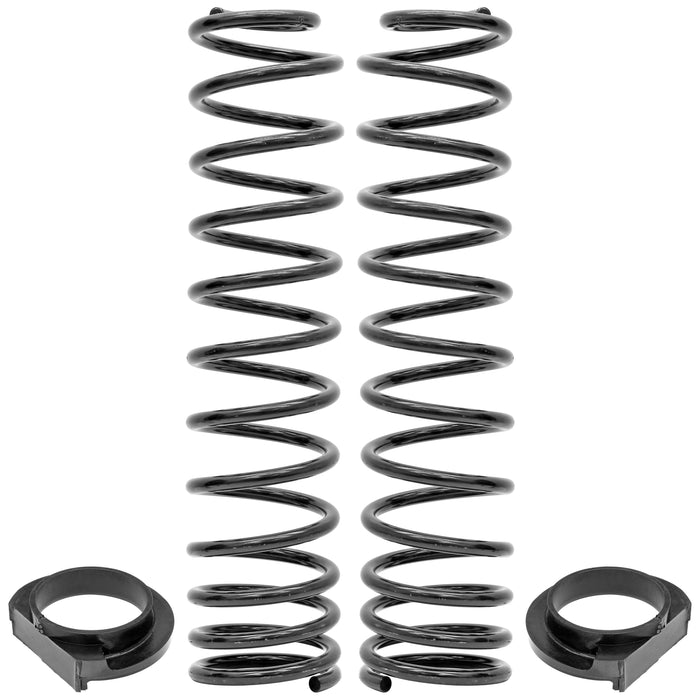 RockJock Front Coil Springs, JL, 4 in. Lift, Incl. Urethane Isolators, Pair