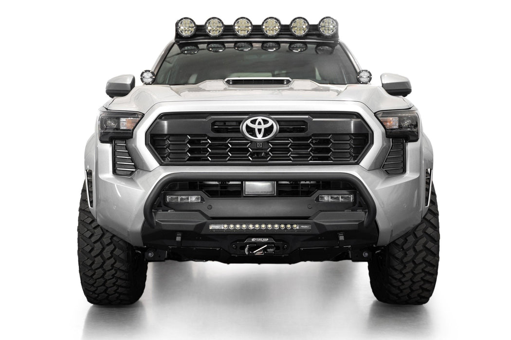 2024+ Toyota Tacoma Stealth Center Mount Winch Front Bumper With Top Hoop, view 3