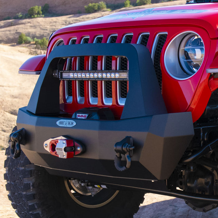 Jeep Bull Bar For Rigid Series Front Bumper Only Black Powdercoat Rock Slide Engineering