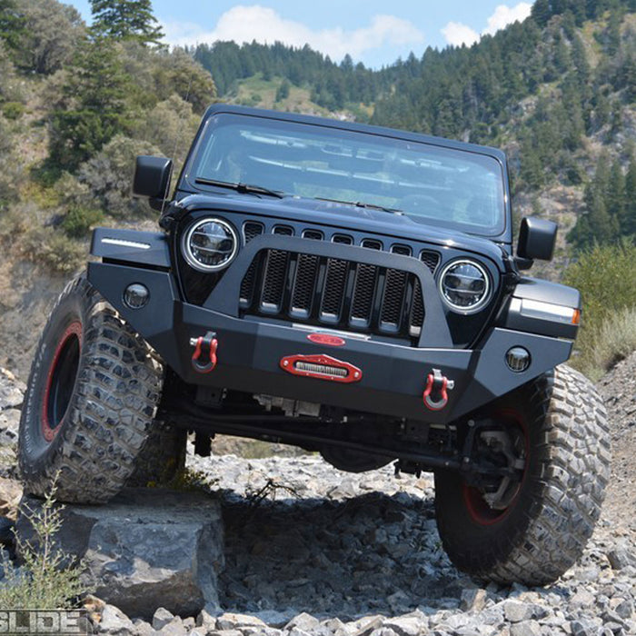 Jeep JL/JT Full Front Bumper For 18-Pres Wrangler JL/Gladiator Rigid Series Complete With Winch Plate Rock Slide Engineering