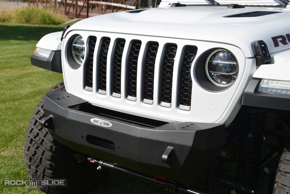 Jeep JL Shorty Front Bumper For 18-Pres Wrangler JL With Winch Plate No Bull Bar Rigid Series Rock Slide Engineering