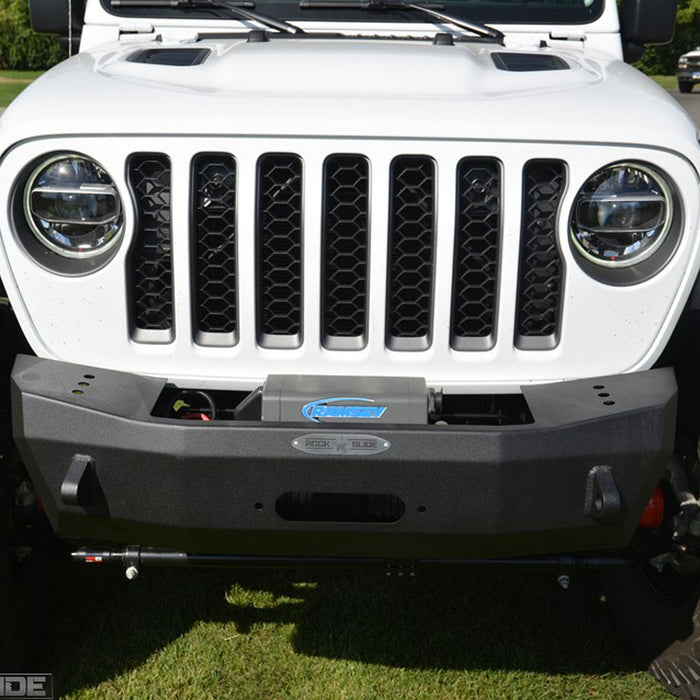 Jeep JL Shorty Front Bumper For 18-Pres Wrangler JL With Winch Plate No Bull Bar Rigid Series Rock Slide Engineering