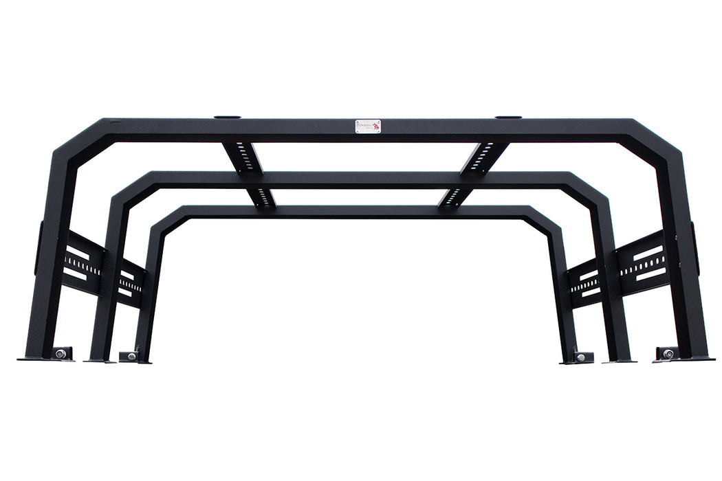 Gladiator Bed Rack Full Tackle Rack For 20+ Jeep Gladiator Full Rack Black Powdercoat Fishbone Offroad