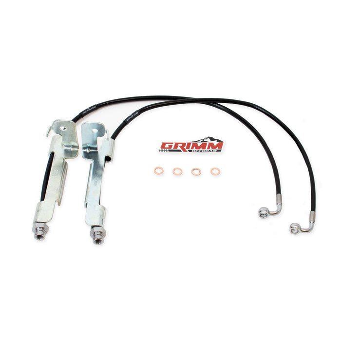 Grimm OffRoad Rear Brake Line Kit Black, Jeep Wrangler JL (2018-2026)