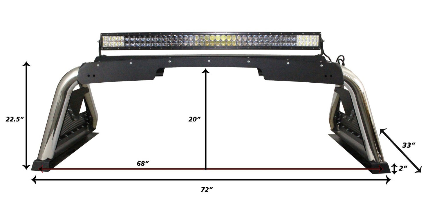 Go Rhino 14-19 Chevy 1500 LD (Classic) Sport Bar 2.0 Complete Kit w/Sport Bar+Retractable Light Mnt, view 6