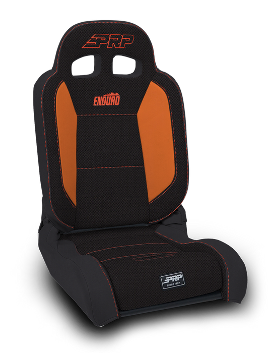 EnduroDaily Reclining Suspension Seat, Black & Orange Tweed, Passenger