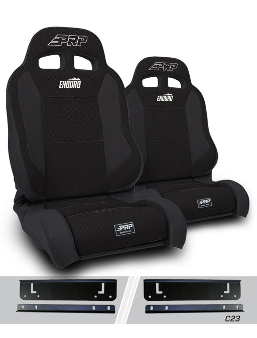 PRP Enduro Elite Trek Edition Suspension Seat Kit | Pair with Mounts | Jeep Wrangler TJ (1997-2002) | P/N A89010-C23-50, view 2
