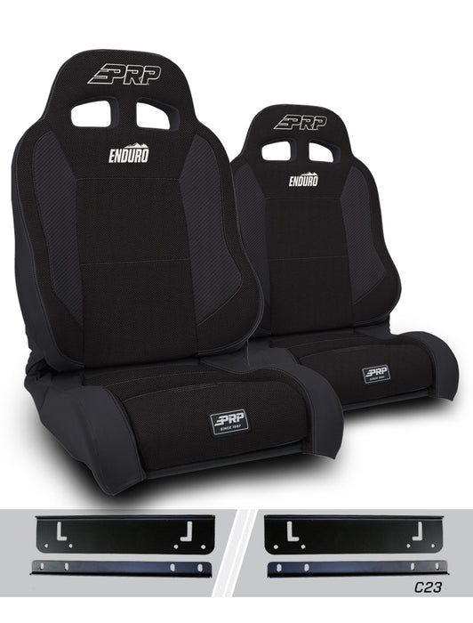 PRP Enduro Elite Trek Edition Suspension Seat Kit | Pair with Mounts | Jeep Wrangler TJ (1997-2002) | P/N A89010-C23-50, view 2