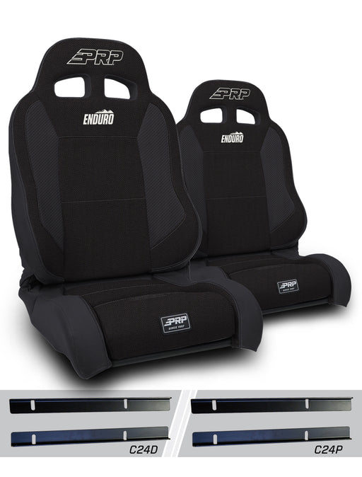 PRP Enduro Elite Trek Edition Suspension Seat Kit | Pair with Mounts | Jeep Wrangler TJ (2003-2006) | P/N A89010-C24-50, view 2