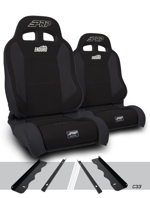 PRP Enduro Elite Trek Edition Suspension Seat Kit | Pair with Mounts | Jeep Cherokee XJ (1995-2001) | P/N A89010-C33-50, view 2