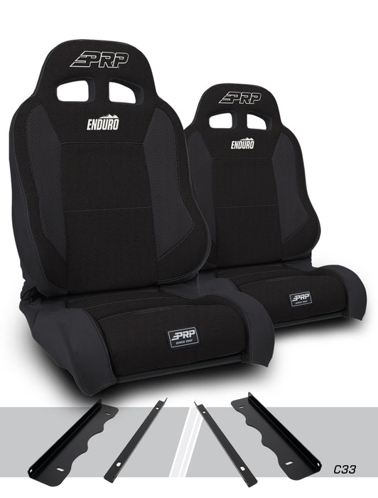 PRP Enduro Elite Trek Edition Suspension Seat Kit | Pair with Mounts | Jeep Cherokee XJ (1995-2001) | P/N A89010-C33-50, view 2