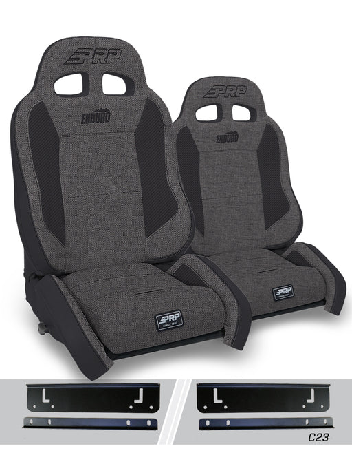 PRP Enduro Elite Crawl Edition Suspension Seat Kit | Pair with Mounts | Jeep Wrangler TJ (1997-2002) | P/N A90010-C23-50