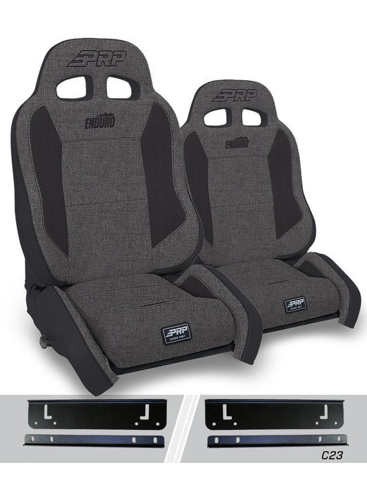PRP Enduro Elite Crawl Edition Suspension Seat Kit | Pair with Mounts | Jeep Wrangler TJ (1997-2002) | P/N A90010-C23-50