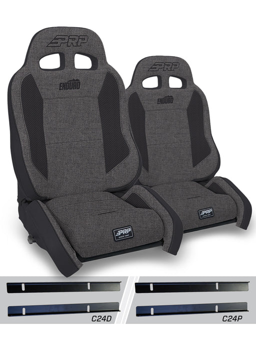 PRP Enduro Elite Crawl Edition Suspension Seat Kit | Pair with Mounts | Jeep Wrangler TJ (2003-2006) | P/N A90010-C24-50