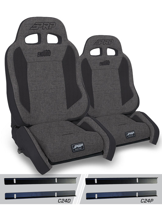 PRP Enduro Elite Crawl Edition Suspension Seat Kit | Pair with Mounts | Jeep Wrangler TJ (2003-2006) | P/N A90010-C24-50