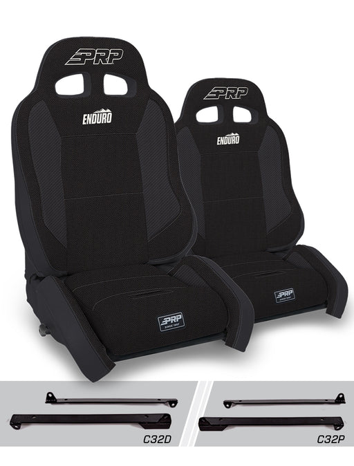 PRP Enduro Elite Crawl Edition Suspension Seat Kit | Pair with Mounts | Jeep CJ7/Wrangler YJ (1976-1995) | P/N A90010-C32-50, view 2