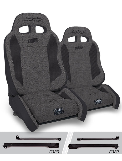 PRP Enduro Elite Crawl Edition Suspension Seat Kit | Pair with Mounts | Jeep CJ7/Wrangler YJ (1976-1995) | P/N A90010-C32-50
