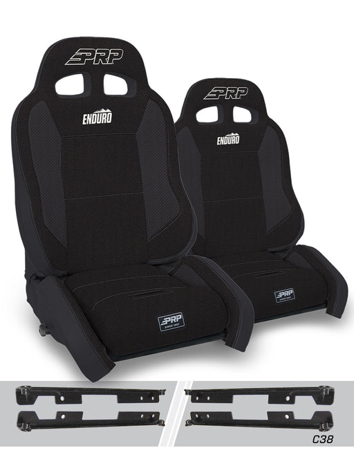 PRP Enduro Elite Crawl Edition Suspension Seat Kit | Pair with Mounts | Jeep Wrangler JK/JKU (2007-2018) | P/N A90010-C38-50, view 2