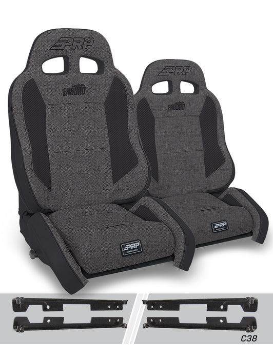 PRP Enduro Elite Crawl Edition Suspension Seat Kit | Pair with Mounts | Jeep Wrangler JK/JKU (2007-2018) | P/N A90010-C38-50