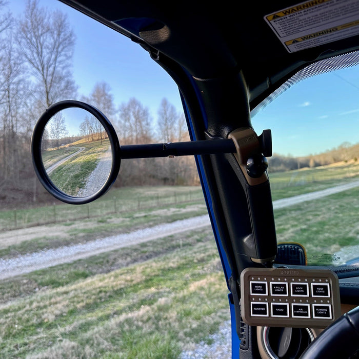 **2024** JL/JLU A-Pillar Side Jeep Mirrors with Base Mount Driver AND Passenger