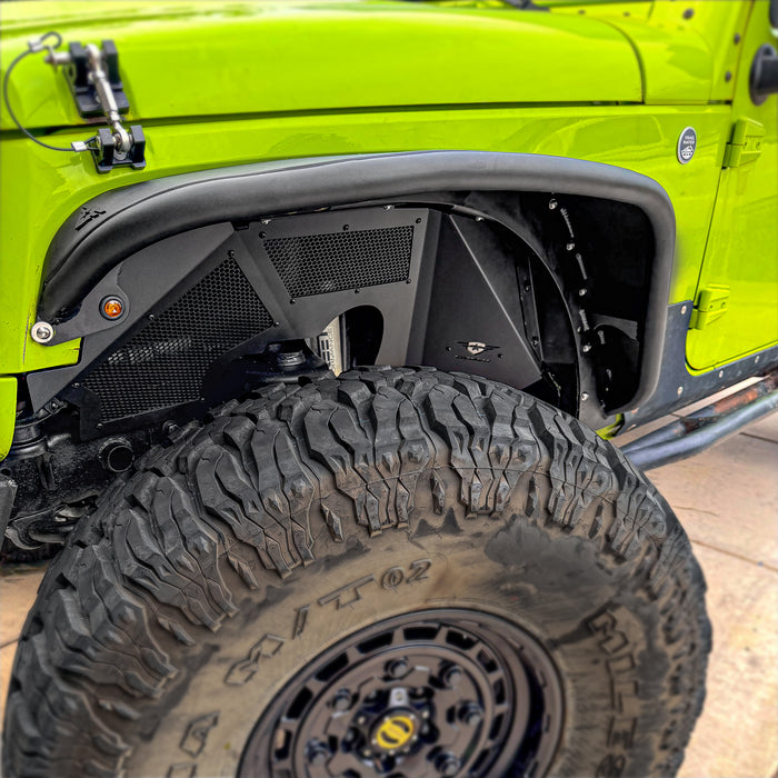Combat Off Road Battle Ready Max Flow Aluminum Inner Fenders - Front | Jeep Wrangler JK/JKU (07-18) | P/N 15-1266