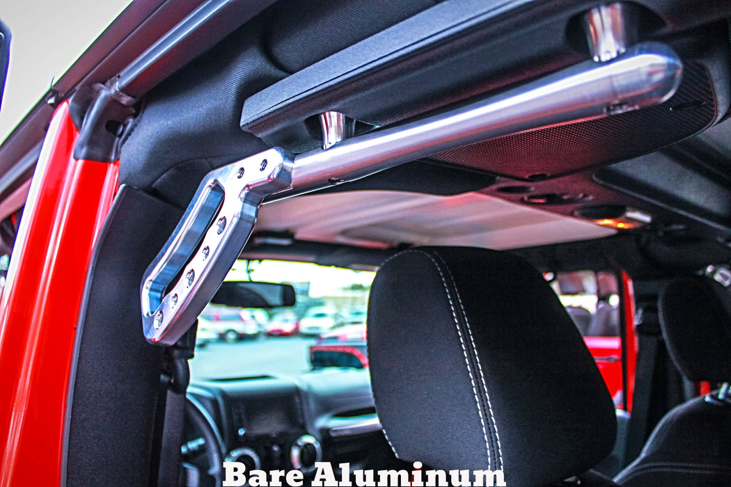 Bare Aluminum JK JKU Rear Loop Grab Handles