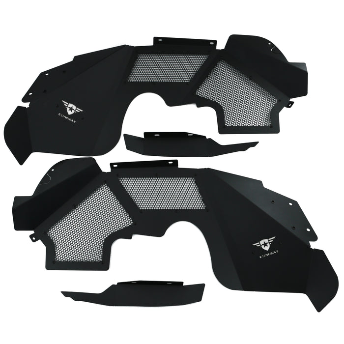 Combat Off Road Battle Ready Max Flow Aluminum Inner Fenders - Front | Jeep Wrangler JK/JKU (07-18) | P/N 15-1266
