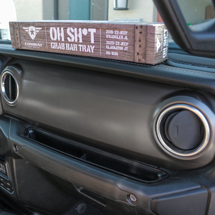Combat Off Road OH SHT Grab Bar Tray | Jeep Wrangler JL & Gladiator JT (18-23) | P/N 99-1019