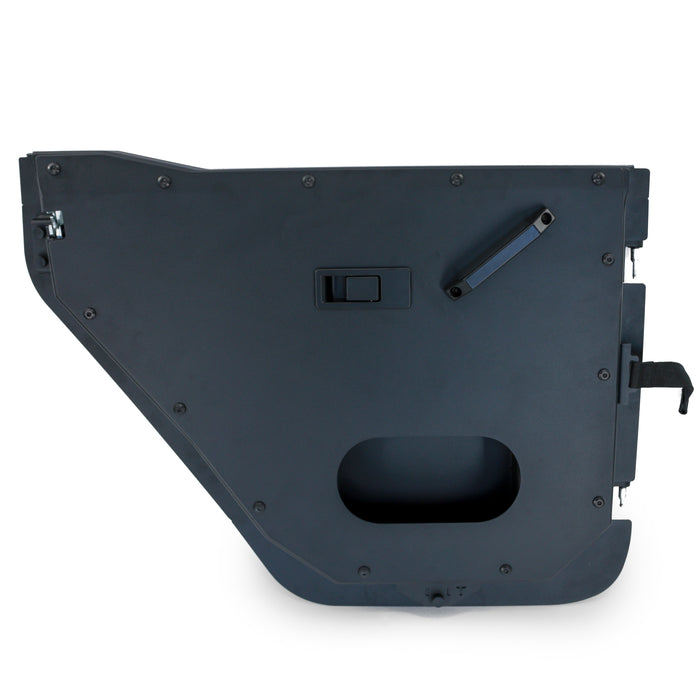 Combat Off Road Full Metal Jacket Aluminum Half Doors - Black - Rear Pair | Jeep Wrangler JL/JLU (18-26) | P/N 25-1039