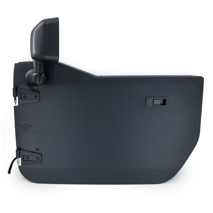 Combat Off Road Full Metal Jacket Aluminum Half Doors - Black - Front Pair | Jeep Wrangler JK/JKU (07-18) | P/N 15-1036