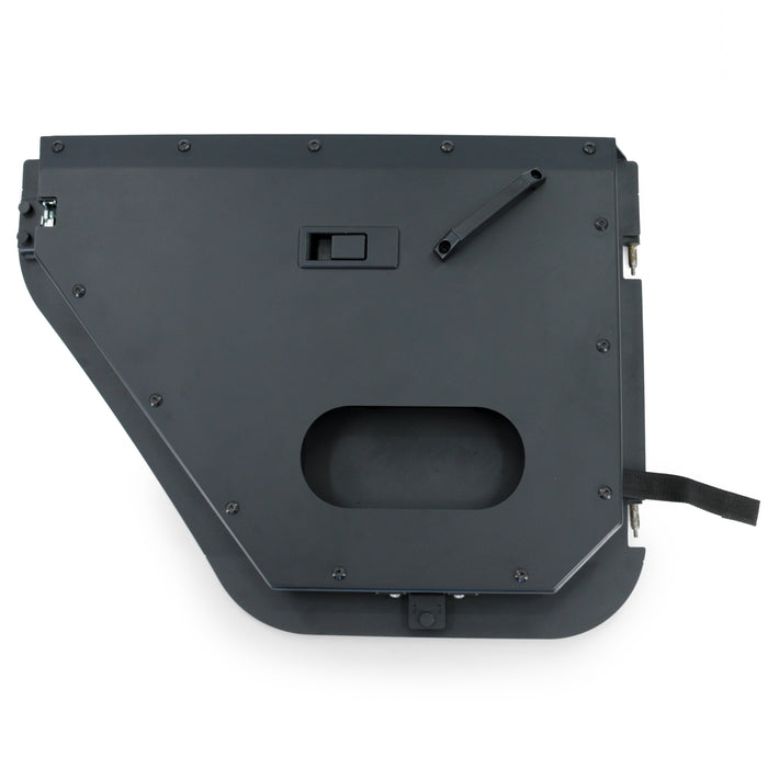 Combat Off Road Full Metal Jacket Aluminum Half Doors - Black - Rear Pair | Jeep Wrangler JK/JKU (07-18) | P/N 15-1039