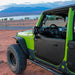 Combat Off Road Full Metal Jacket Aluminum Half Doors - Black - Front Pair | Jeep Wrangler JK/JKU (07-18) | P/N 15-1036