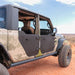 Combat Off Road Full Metal Jacket Aluminum Half Doors - Black - Rear Pair | Jeep Gladiator JT (20-26) | P/N 35-1039