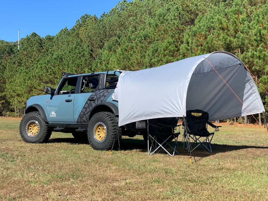 tailgate tent for car Tailgate Tent, Rain Cover, Awning For Broncos Gray Trail Gear Oasis