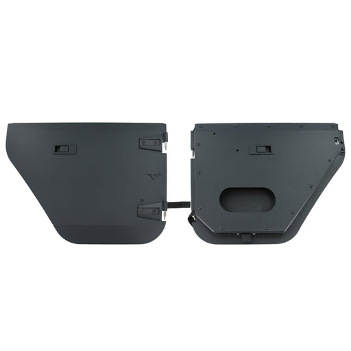 Combat Off Road Full Metal Jacket Aluminum Half Doors - Raw - Rear Pair | Jeep Wrangler JK/JKU (07-18) | P/N 15-1139