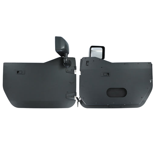 Combat Off Road Full Metal Jacket Aluminum Half Doors - Raw - Front Pair | Jeep Wrangler JK/JKU (07-18) | P/N 15-1136