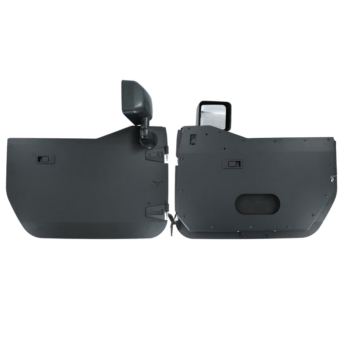 Combat Off Road Full Metal Jacket Aluminum Half Doors - Raw - Front Pair | Jeep Wrangler JK/JKU (07-18) | P/N 15-1136
