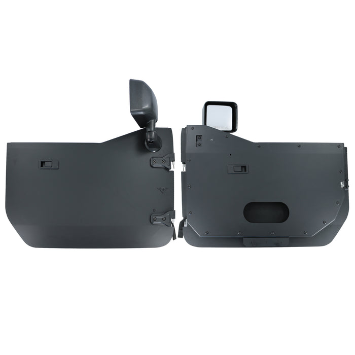 Combat Off Road Full Metal Jacket Aluminum Half Doors - Raw - Front Pair | Jeep Gladiator JT (20-26) | P/N 35-1136