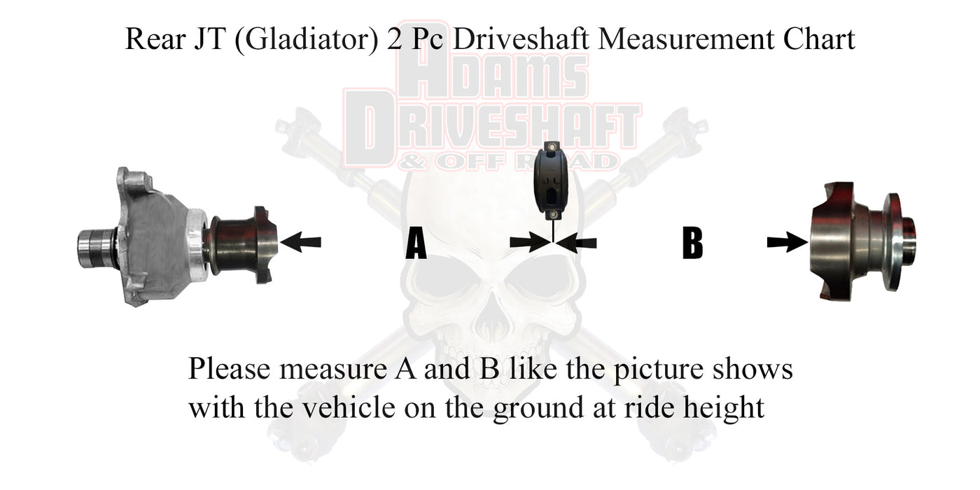 JT Rear 2 Piece 1350 Solid CV Driveshaft, view 6