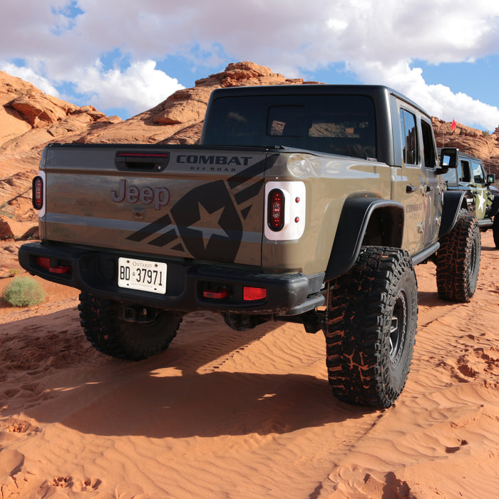 Combat Off Road Tail Gunner LED Tail Lights - Raw | Jeep Gladiator JT (20-26) | P/N 35-1150