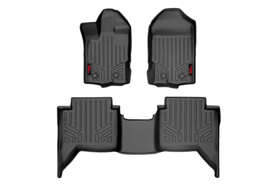 Heavy Duty Floor Mats Front/Rear-19-20 Ford Ranger Crew Cab Rough Country