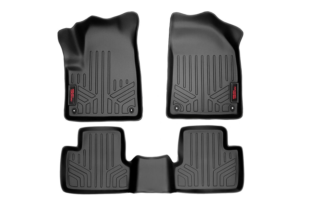 Floor Mats Front and Rear 14-23 Jeep Cherokee KL Rough Country