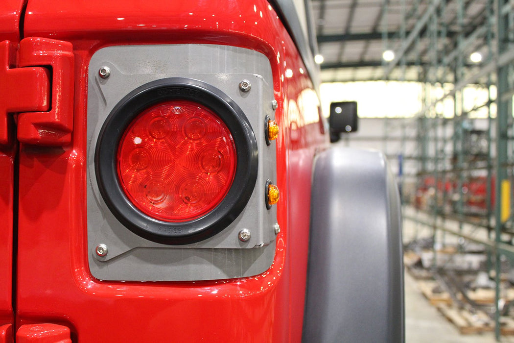 Motobilt Round Tail Light Conversion Kit, w/o Sensors, Jeep JL (2018+)