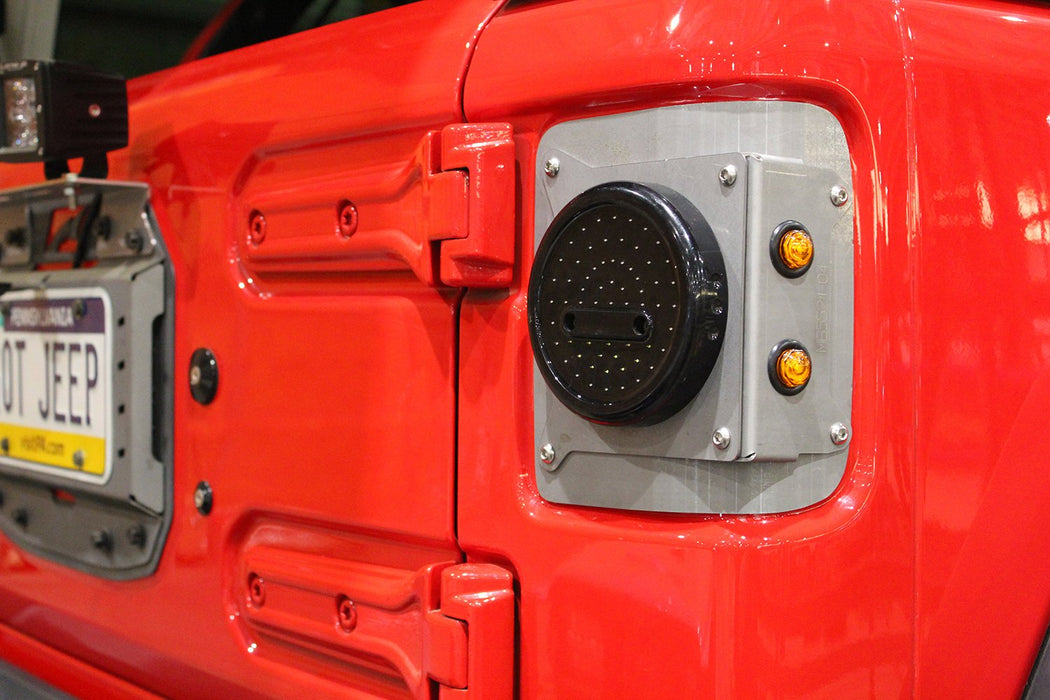 Motobilt Round Tail Light Conversion Kit, w/o Sensors, Jeep JL (2018+), view 3