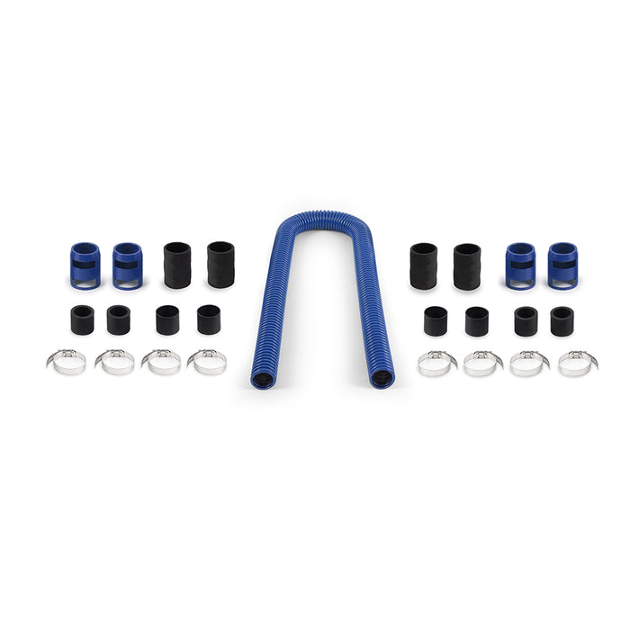 Mishimoto MMAH-U48BL Universal Flexible Stainless Steel Radiator Hose Kit, 48", Blue
