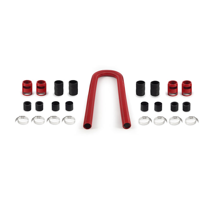 Mishimoto MMAH-U48RD Universal Flexible Stainless Steel Radiator Hose Kit, 48", Red