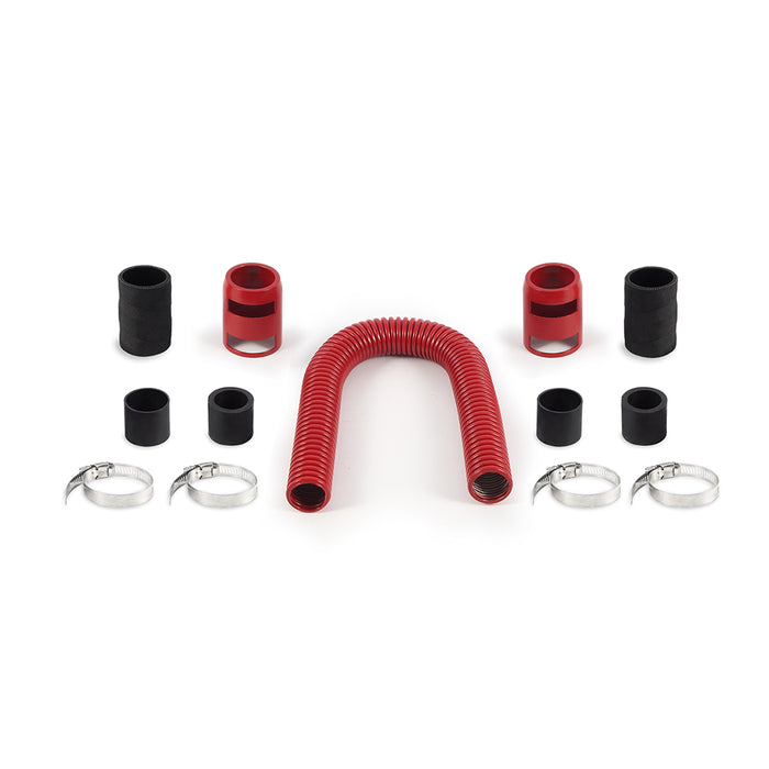 Mishimoto MMAH-U24RD Universal Flexible Stainless Steel Radiator Hose Kit, 24", Red