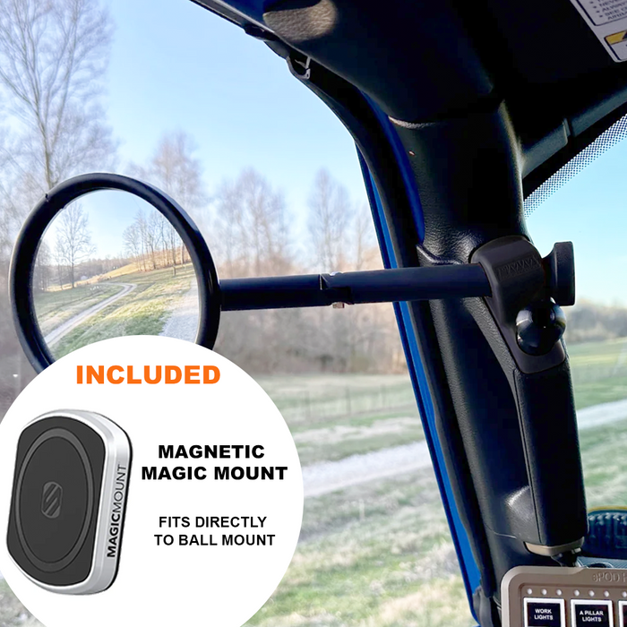 **2024** JL/JLU A-Pillar Side Jeep Mirrors with Base Mount Driver AND Passenger