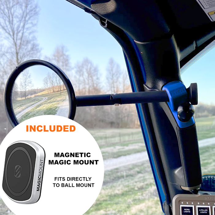 **2024** JL/JLU A-Pillar Side Jeep Mirrors with Base Mount Driver AND Passenger